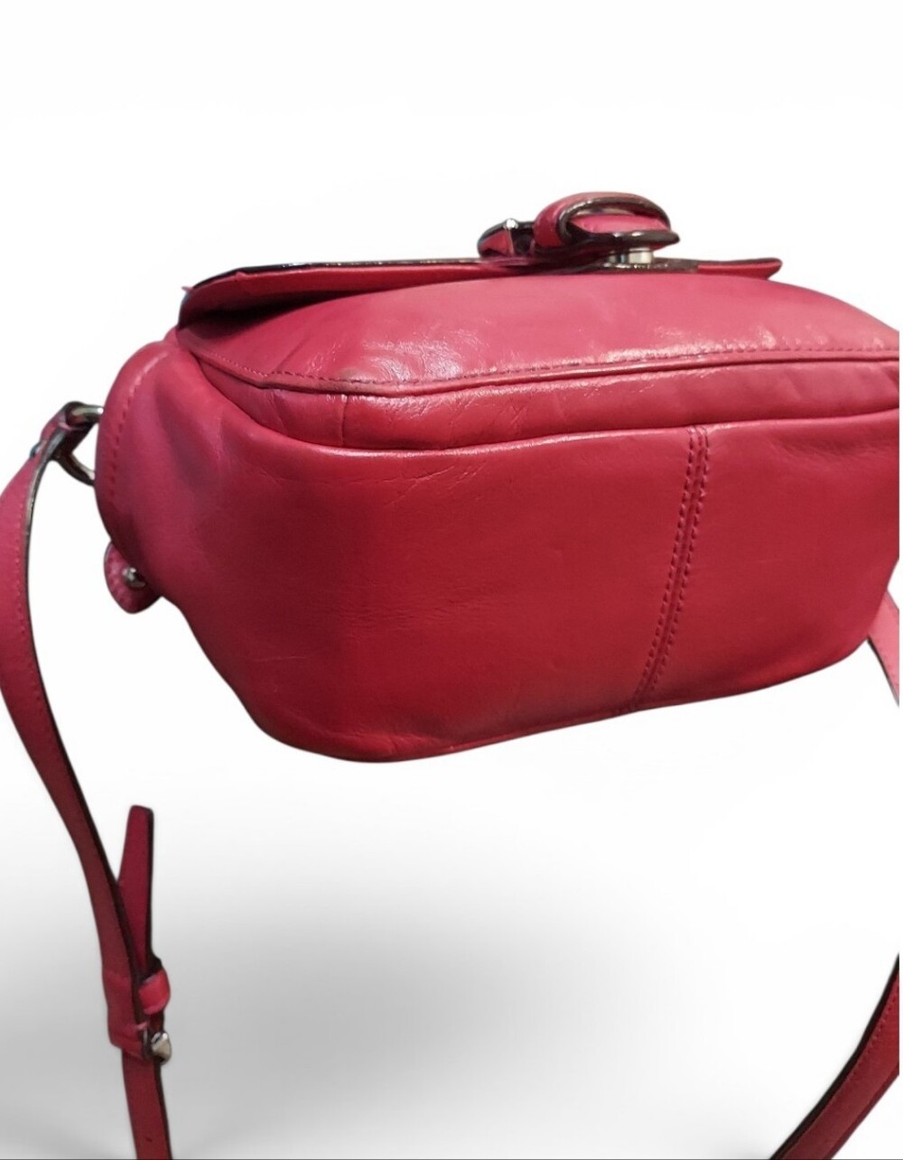 Coach Campbell Soho Flap Buckle Zip Leather Crossbody Camera Bag No. F25150 - Picture 7 of 10